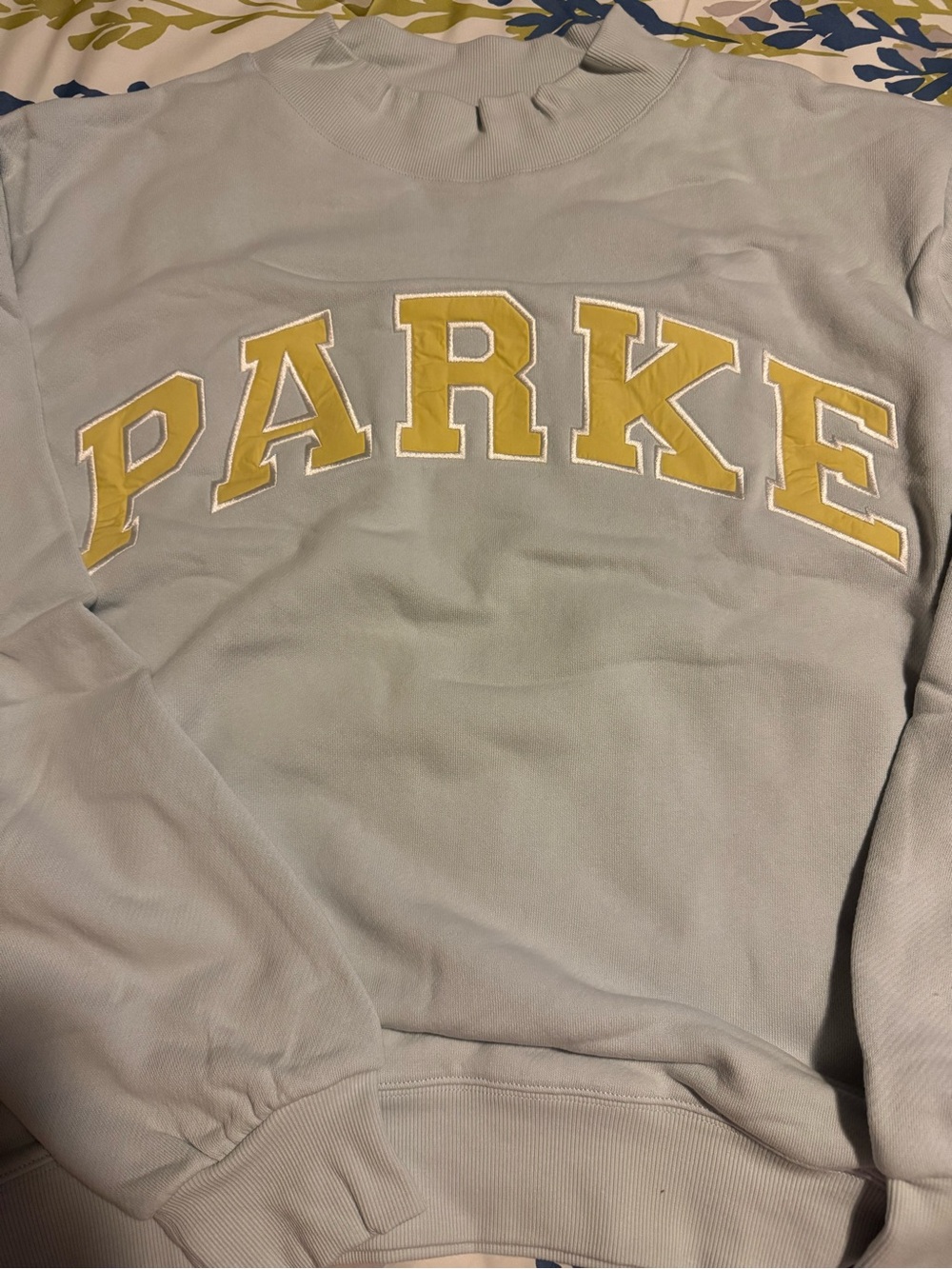 Parke birthday collection mock neck blueberry lemonade